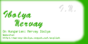 ibolya mervay business card